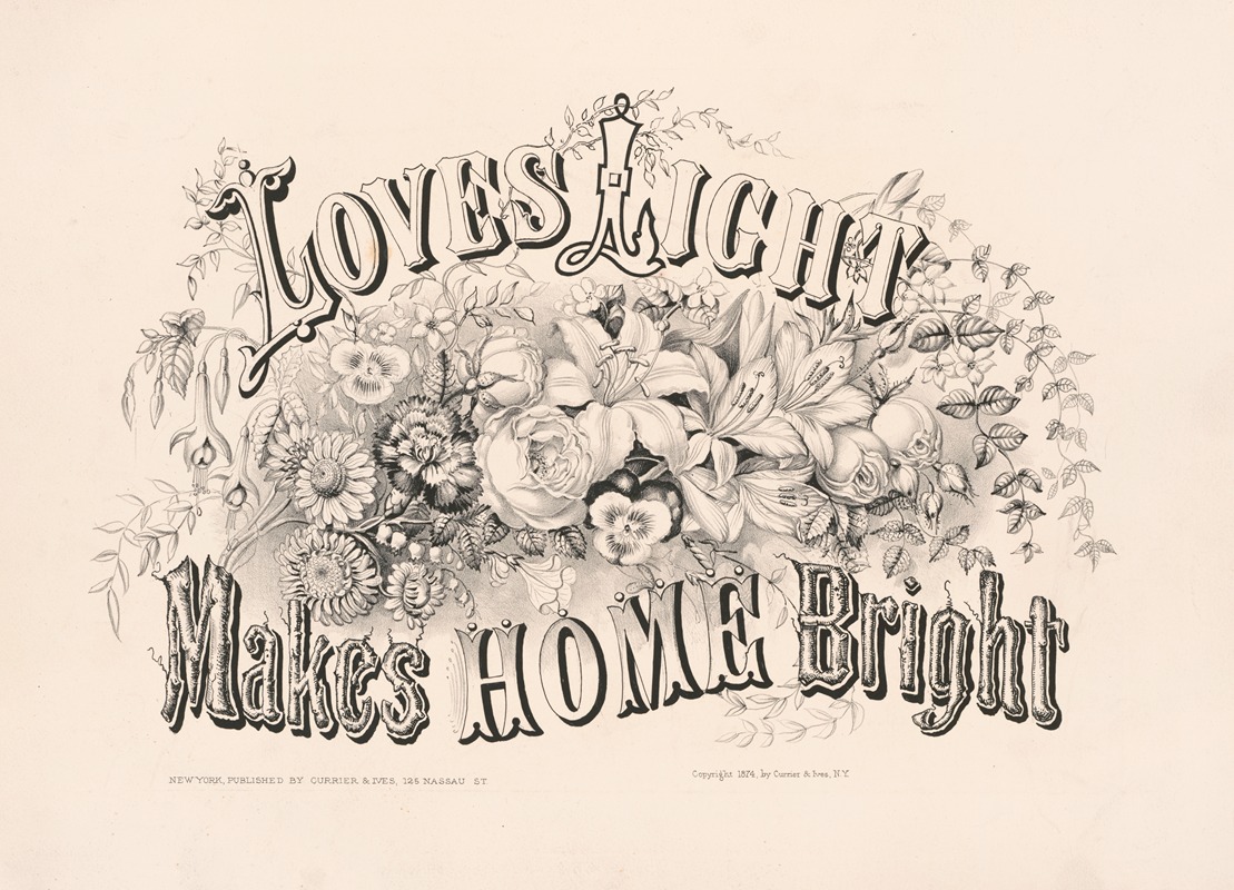 Currier & Ives. - Loves light makes home bright