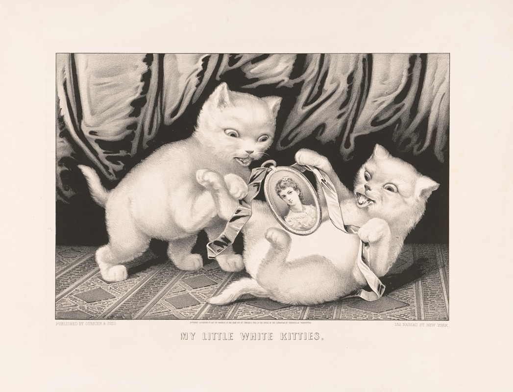 Currier & Ives. - My little white kitties