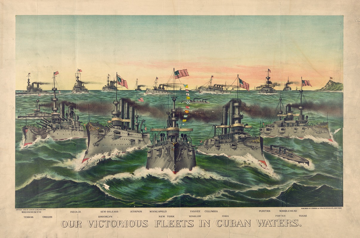 Currier & Ives. - Our victorious fleets in Cuban waters