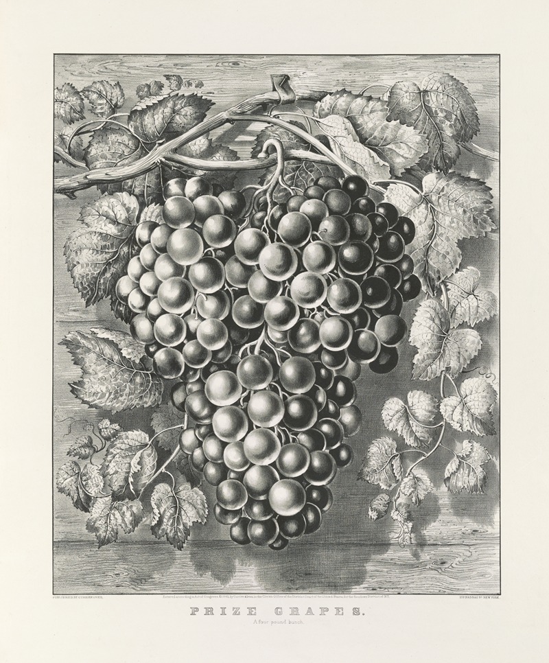 Currier & Ives. - Prize grapes; a four pound bunch