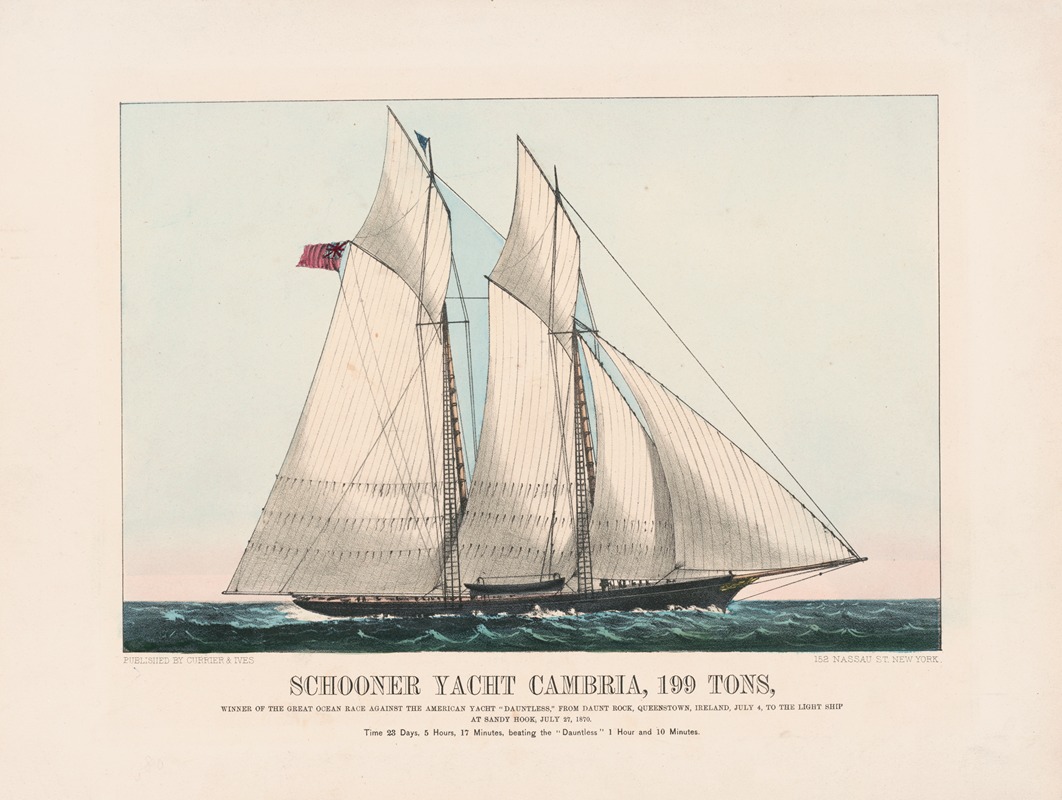 Currier & Ives. - Schooner yacht Cambria, 199 tons