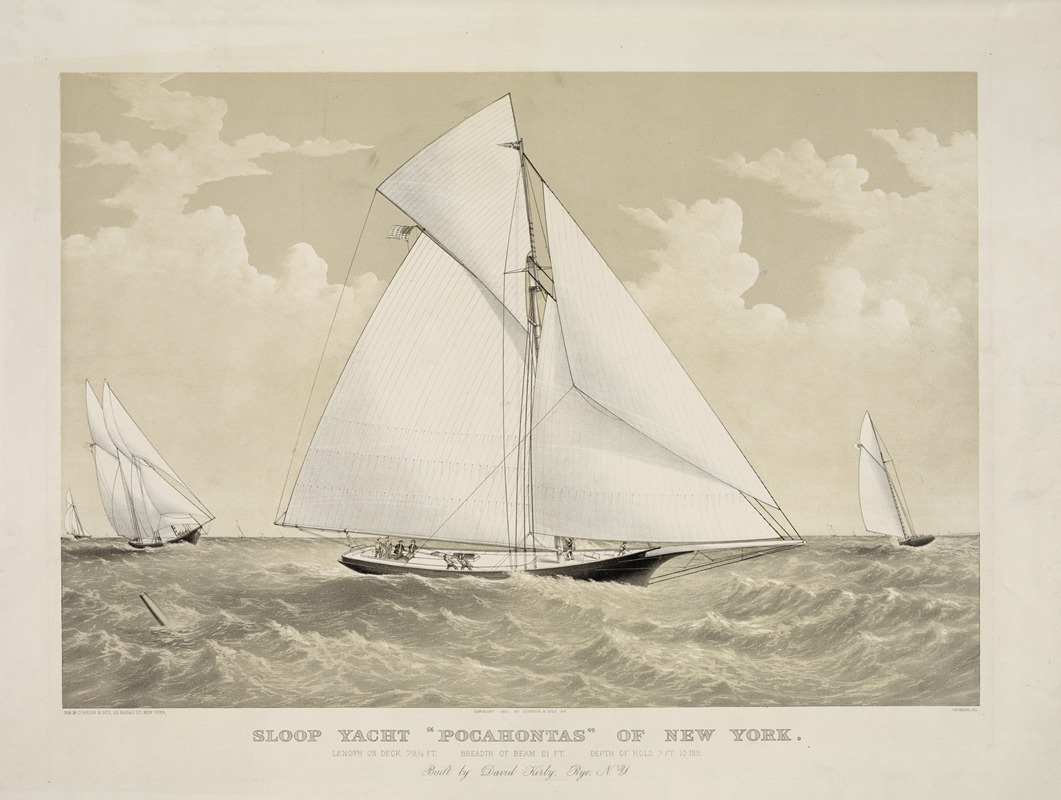 Currier & Ives. - Sloop yacht ‘Pocahontas’ of New York