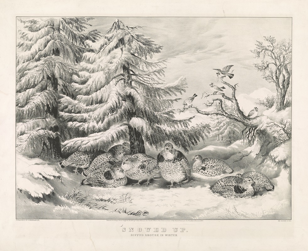 Currier & Ives. - Snowed up; ruffed grouse in winter