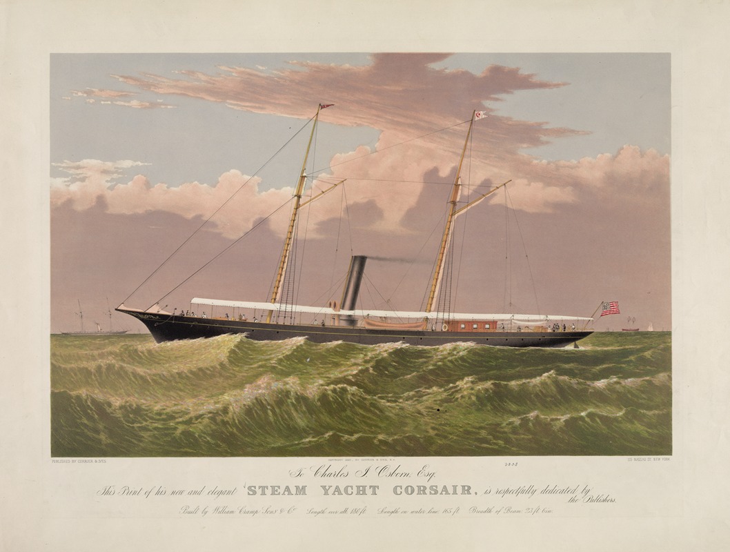 Currier & Ives. - Steam yacht Corsair