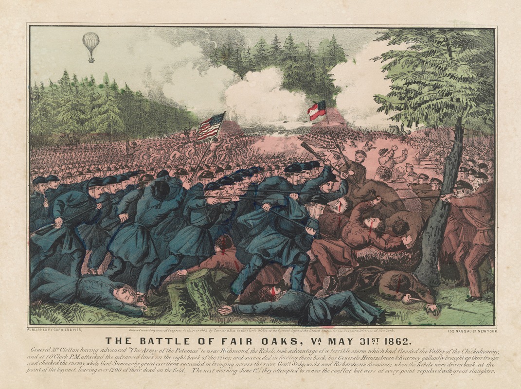 Currier & Ives. - The Battle of Fair Oaks, Va. May 31st, 1862