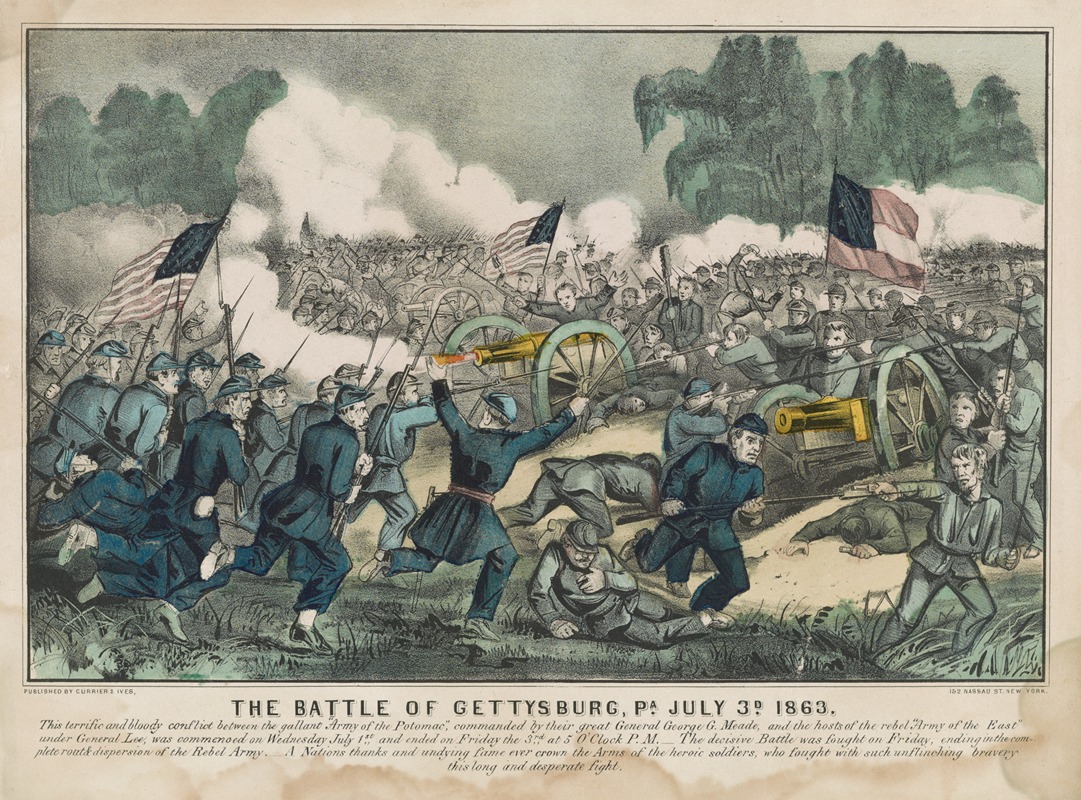 Currier & Ives. - The battle of Gettysburg, Pa. July 3d. 1863