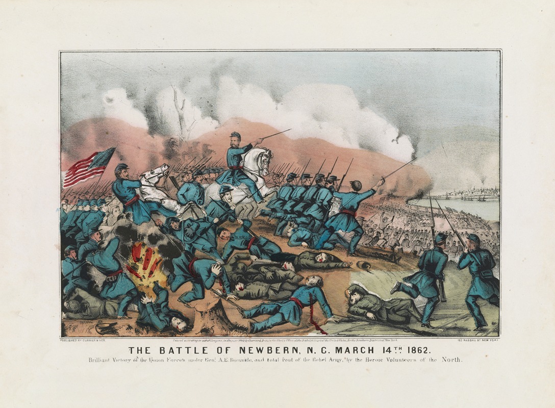 Currier & Ives. - The battle of Newbern, N.C. March 14th 1862