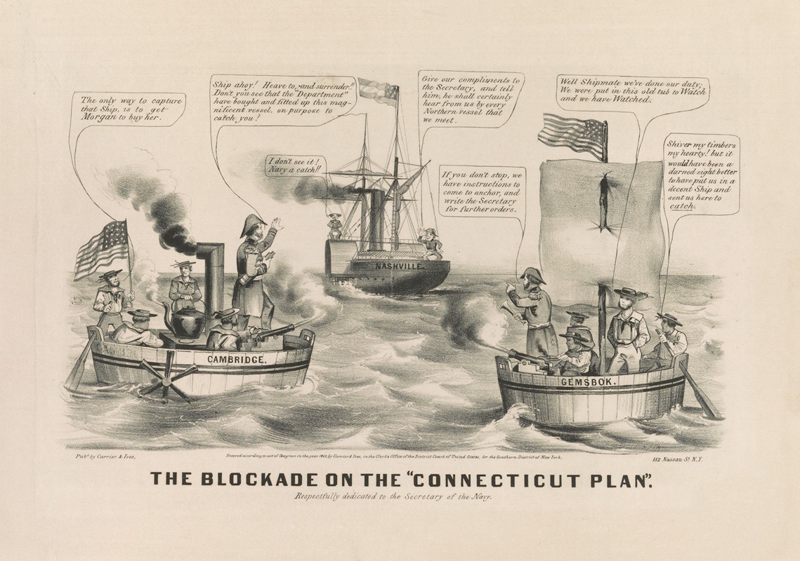 Currier & Ives. - The Blockade on the ‘Connecticut Plan’