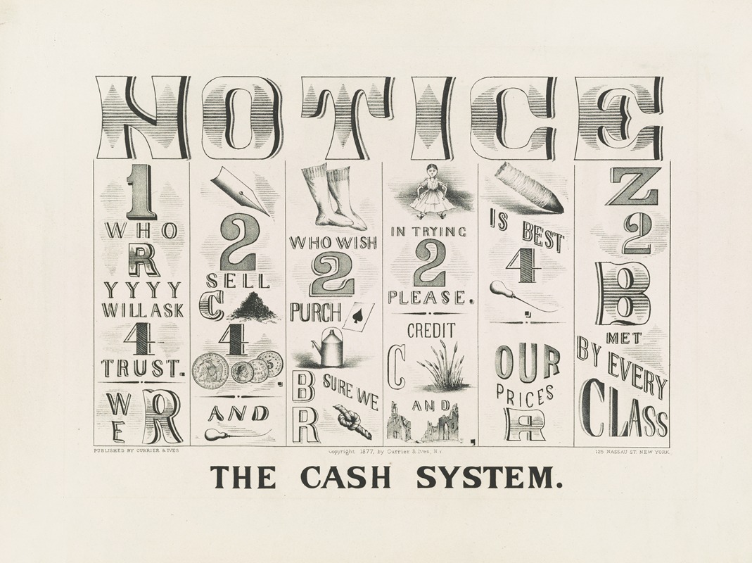 Currier & Ives. - The cash system