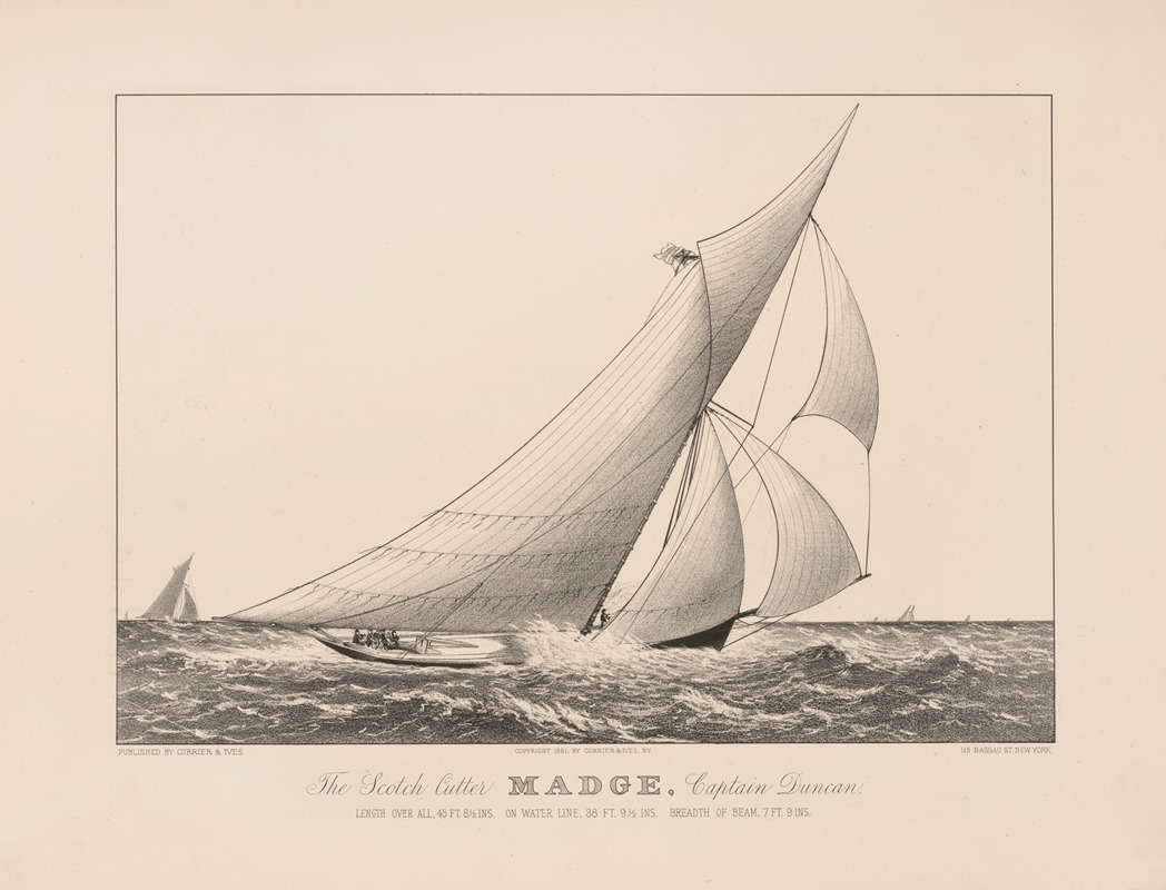 Currier & Ives. - The Scotch Cutter Madge, Captain Duncan