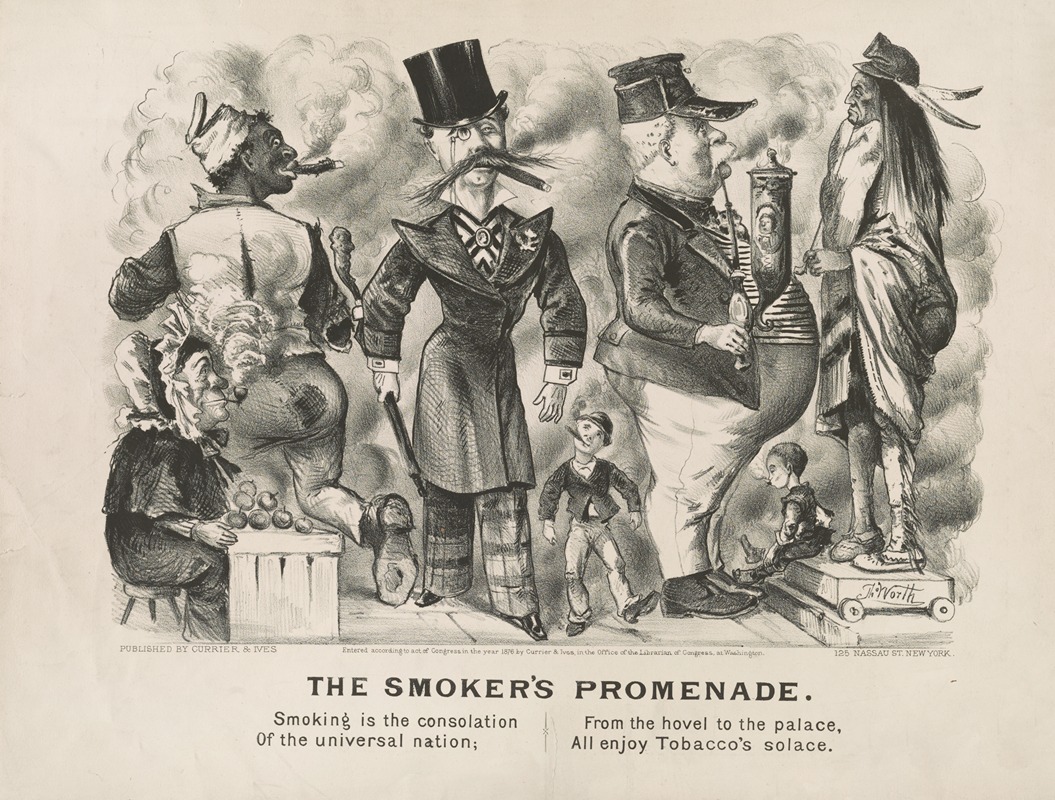 Currier & Ives. - The smoker’s promenade