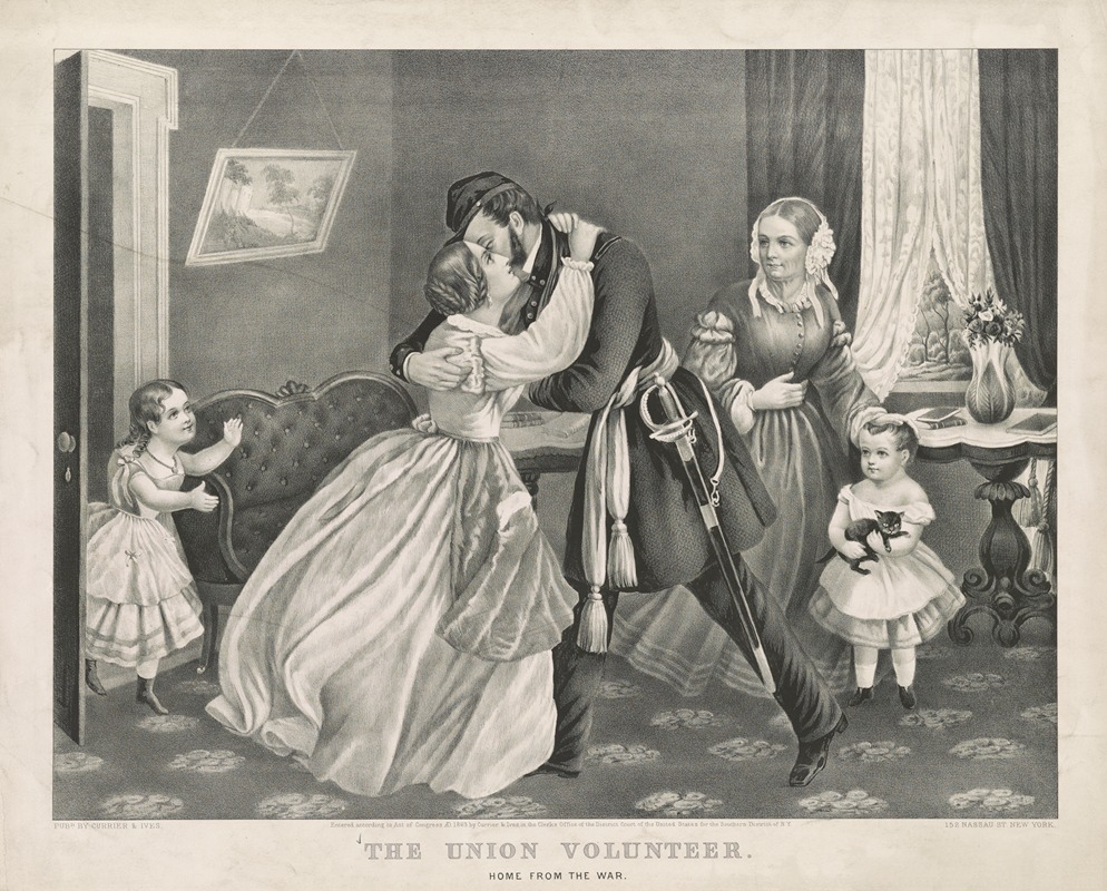 Currier & Ives. - The Union volunteer; home from the war