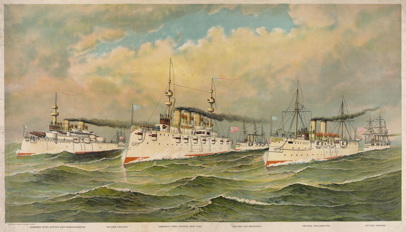 Currier & Ives. - ‘The white squadron’ United States Navy