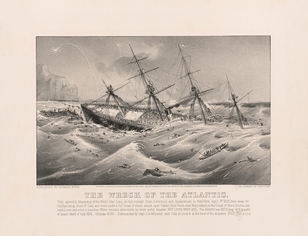 Currier & Ives. - The wreck of the Atlantic