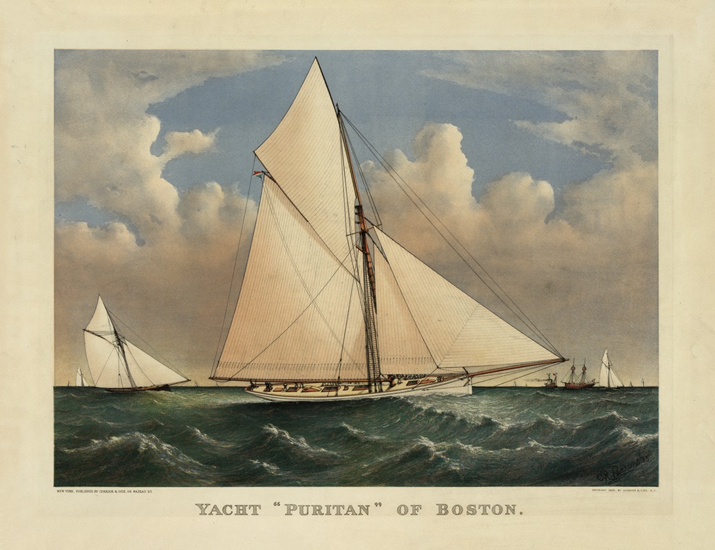 Currier & Ives. - Yacht ‘Puritan’ of Boston