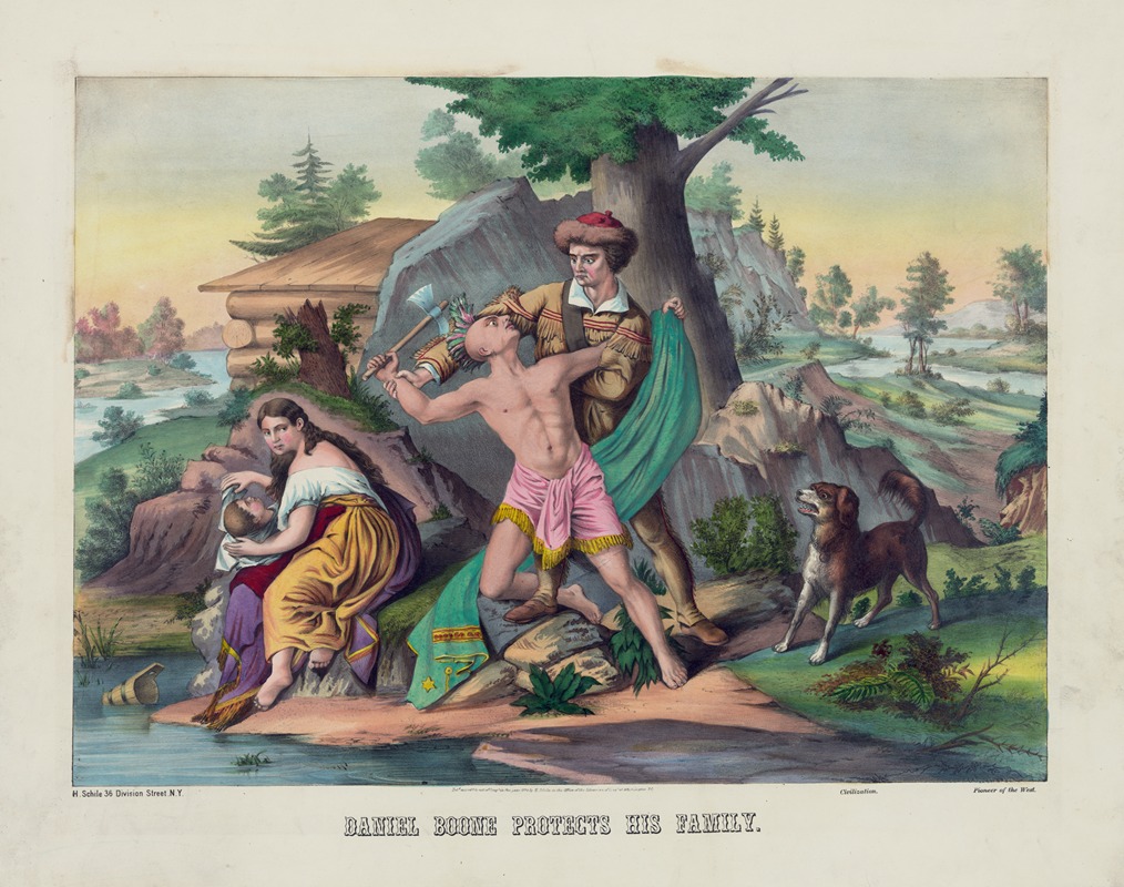 Henry Jerome Schile - Daniel Boone protects his family