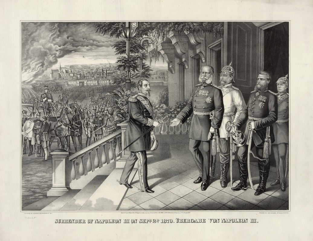 Henry Jerome Schile - Surrender of Napoleon III on Sepr. 2d. 1870 Übergabe von Napoleon III.