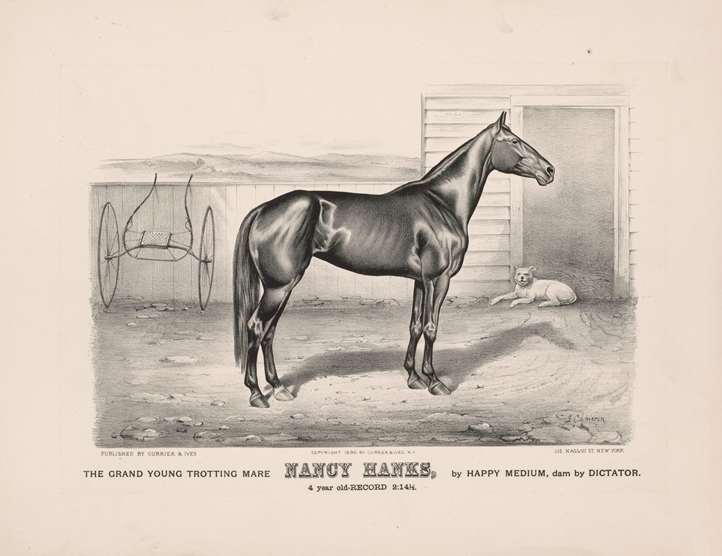 John Cameron - The grand young trotting mare Nancy Hanks, by Happy Medium, dam by Dictator