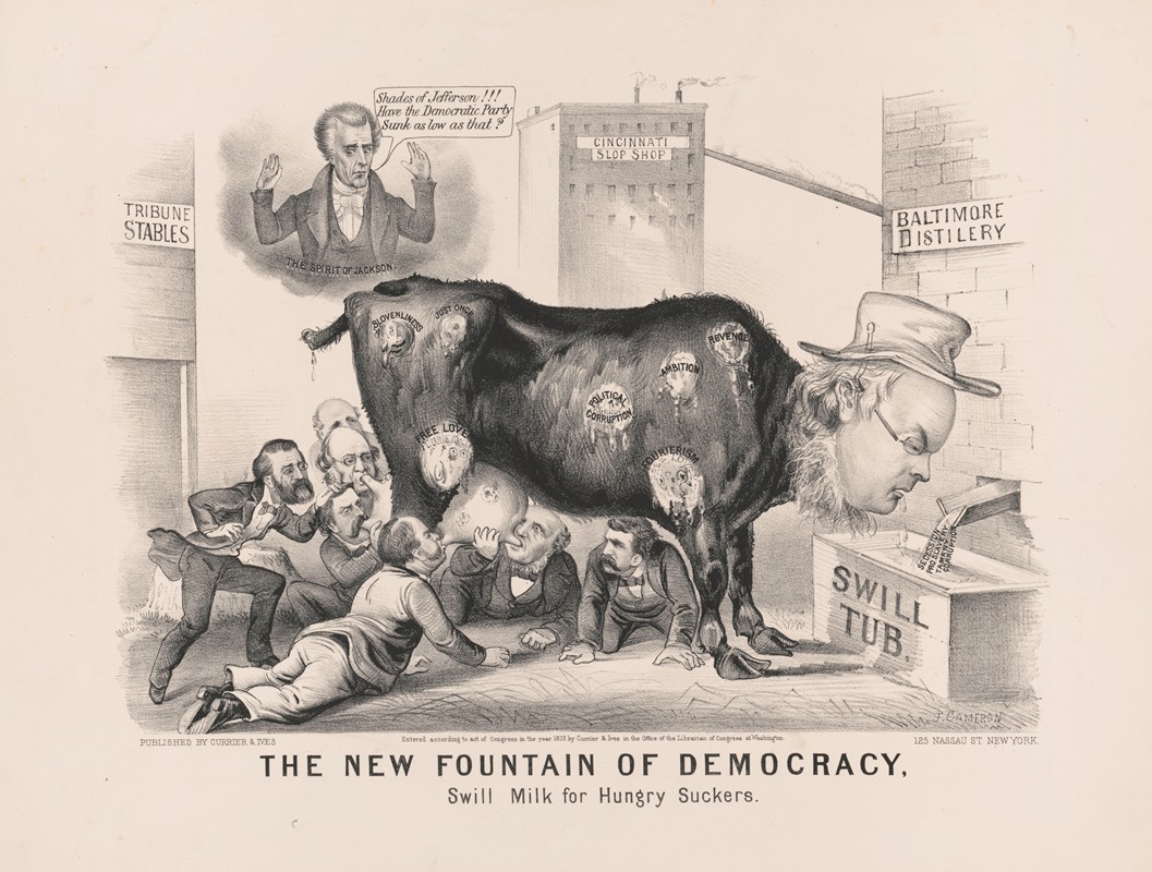 John Cameron - The new fountain of democracy; swill milk for hungry suckers