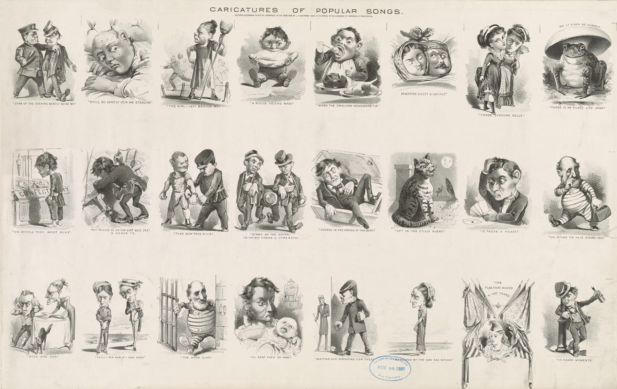 John H. Bufford's & Sons - Caricatures of popular songs