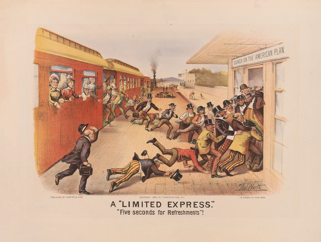 Thomas Worth - A limited express; five seconds for refreshments!