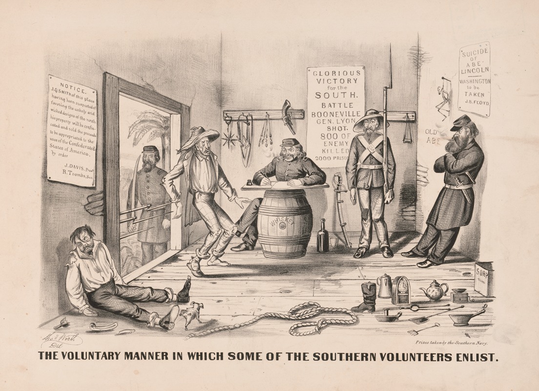 Thomas Worth - The voluntary manner in which some of the Southern volunteers enlist