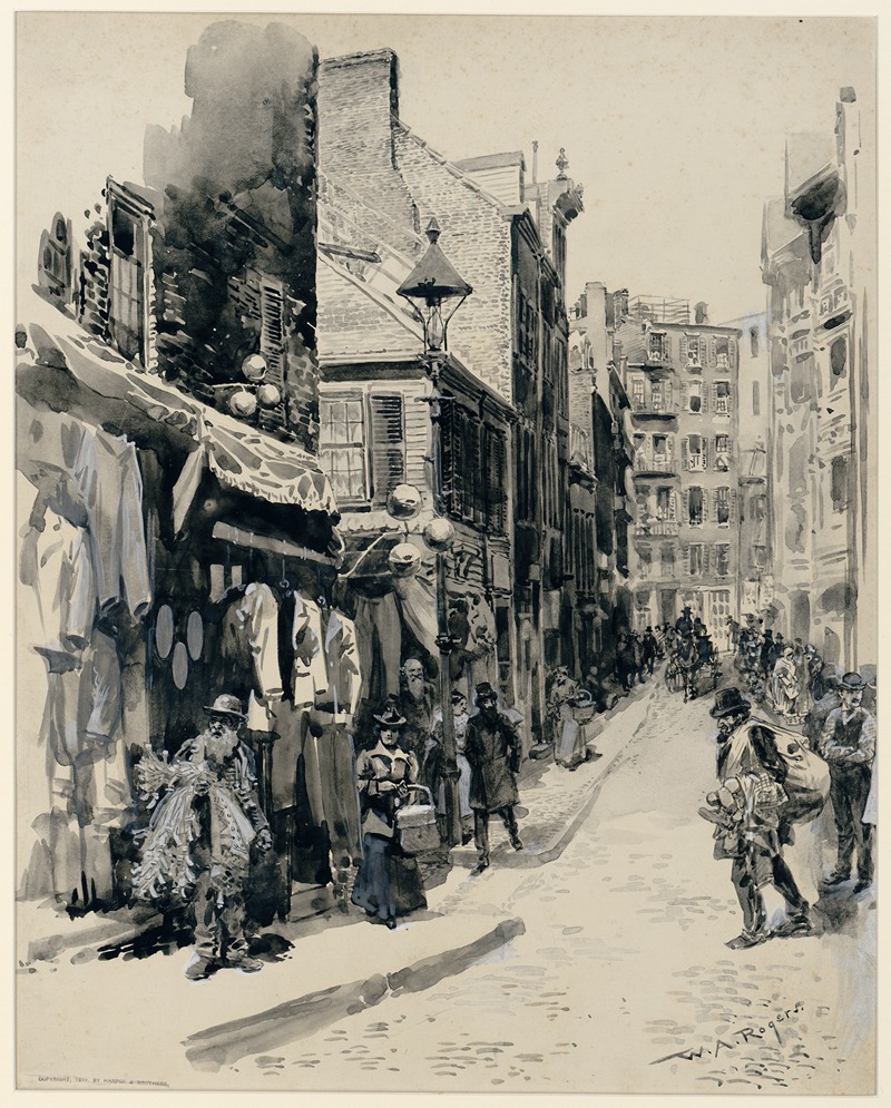 William Allen Rogers - The Jewish Quarter, Boston