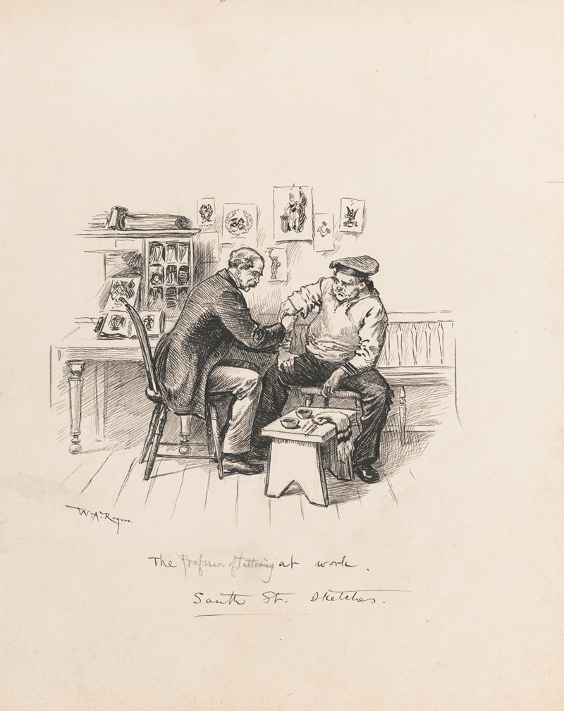 William Allen Rogers - The professor of tattooing at work