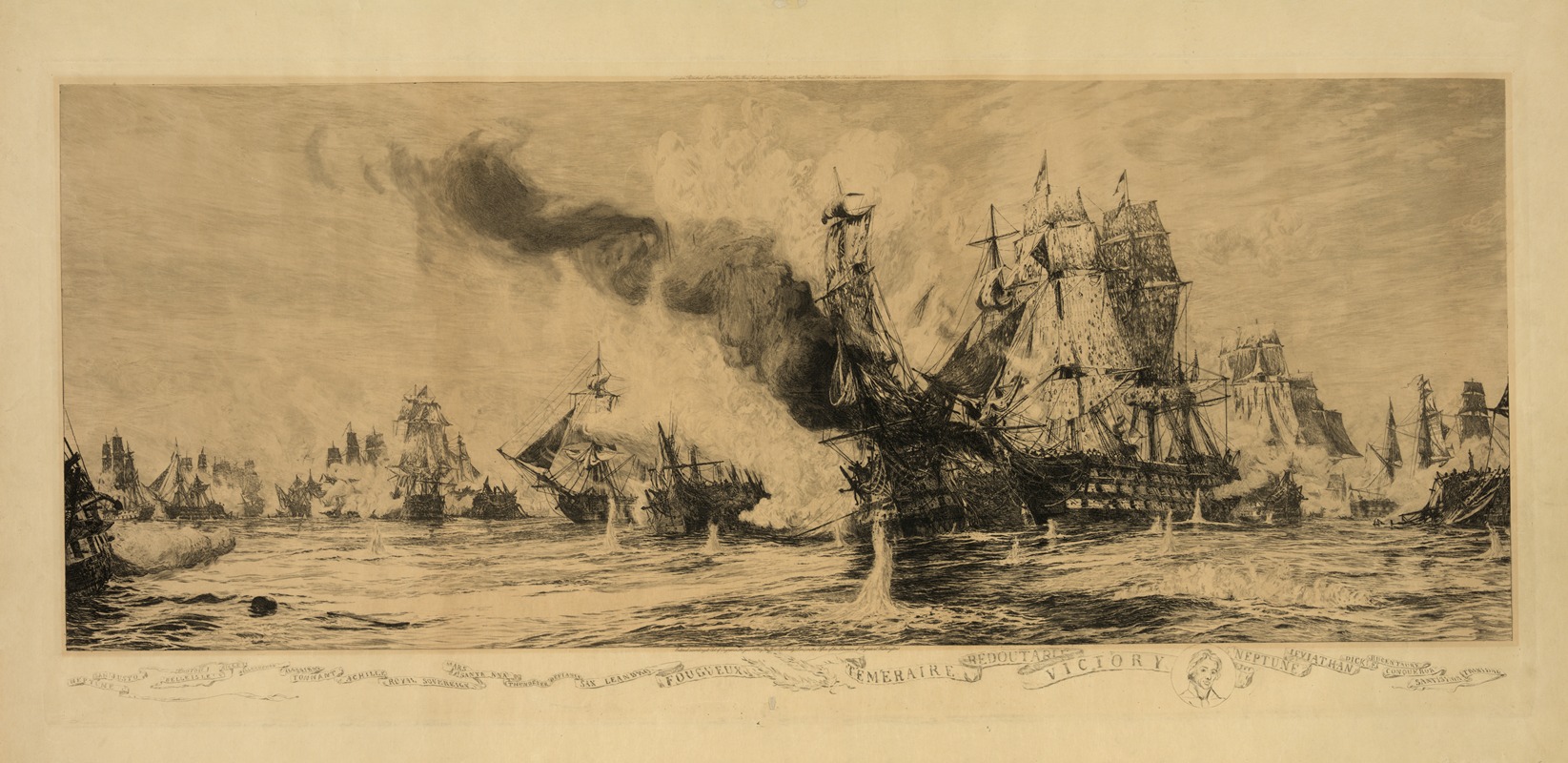 William Lionel Wyllie - The Battle of Trafalgar