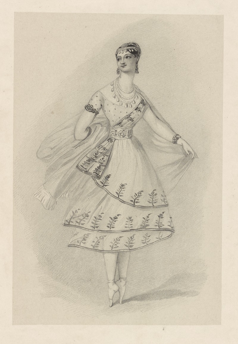 Alfred Edward Chalon - Marie Taglioni in Le dieu et la bayadère