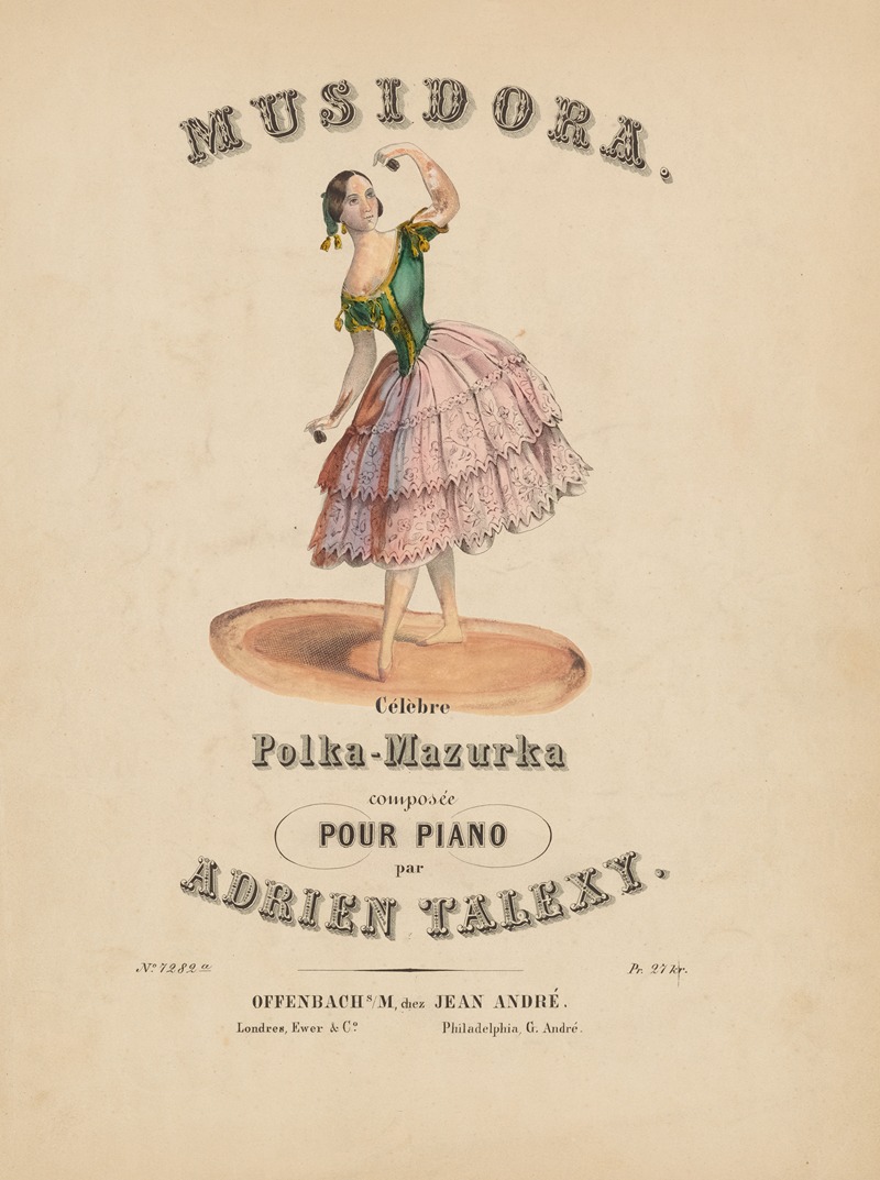 Anonymous - Musidora, célèbre polka-mazurka composée pour piano par Adrien Talexy