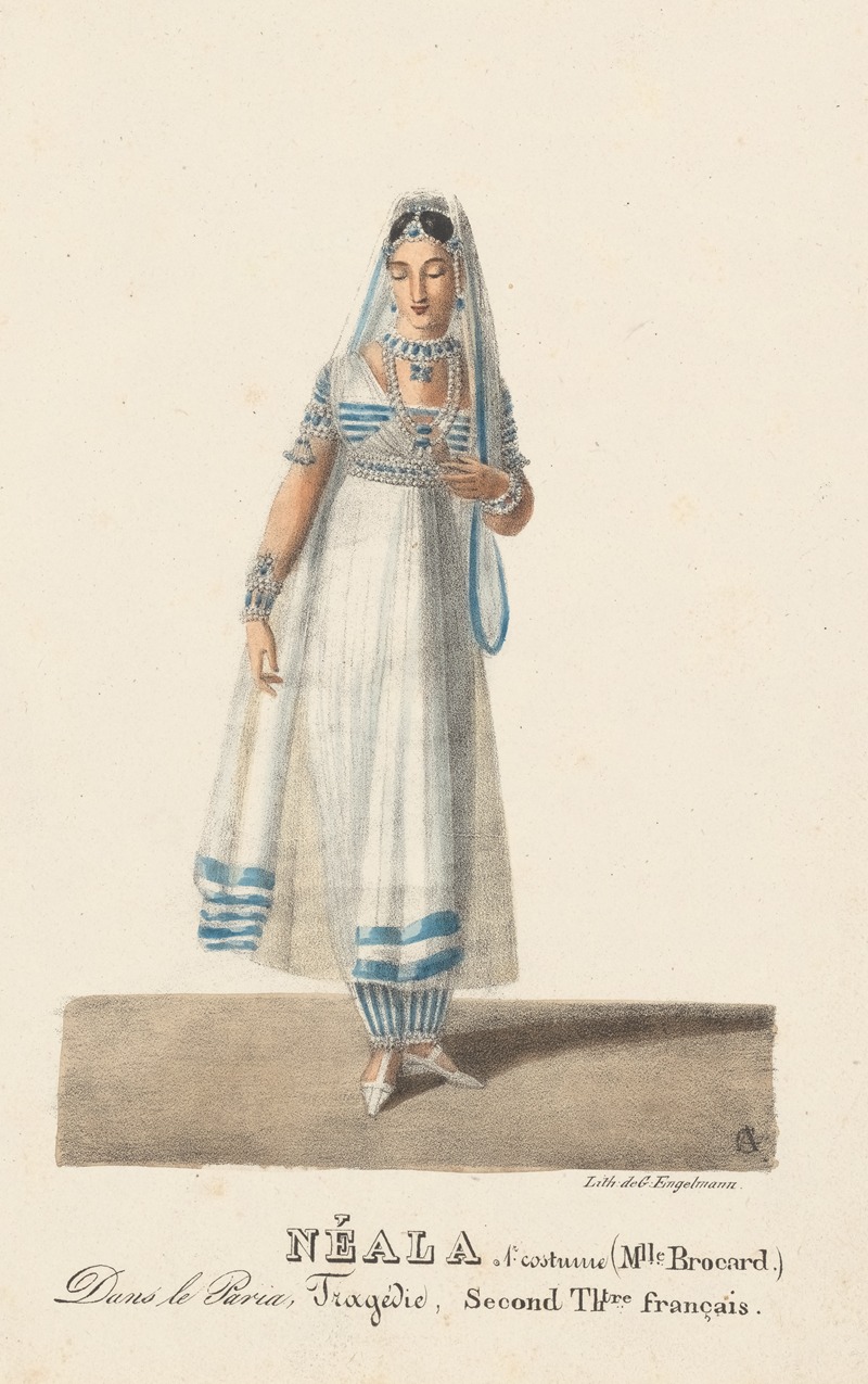 Auguste Garneray - Neala. 1r. costume (Mlle. Brocard.) Dans le Paria, Tragédie, Second Théâtre français