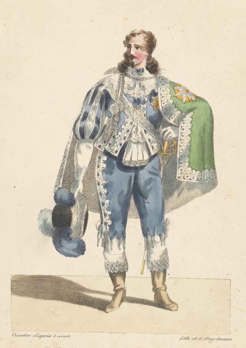 Augusti Vizentini - Le Grand Duc, (Darancourt.) Dans la neige, Opéra comique, (Théâtre Royal de opéra comique)