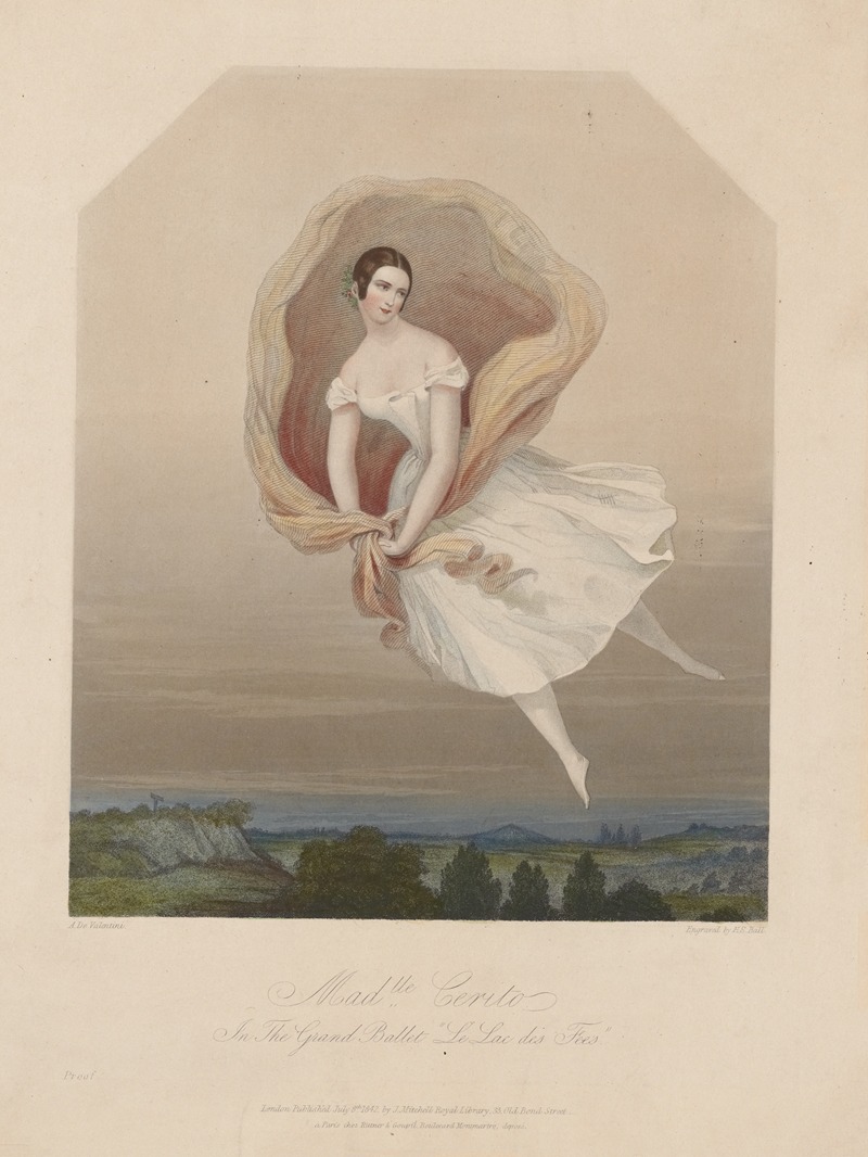 Augusti Vizentini - Madlle Cerito in the grand ballet Le lac des fées