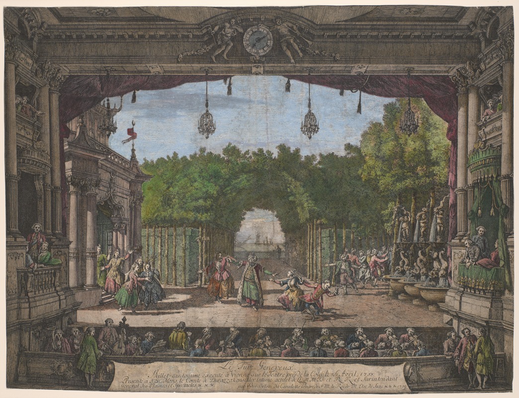 Bernardo Bellotto - Le turc genereux, ballet pantomime executé à Vienne sur le teatre près de la cour le 26 avril, 1758