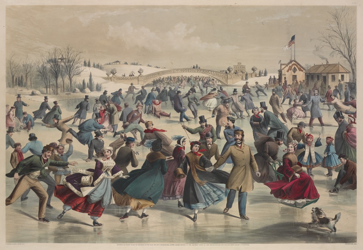 Currier & Ives. - Central-Park, winter. The skating pond. New York