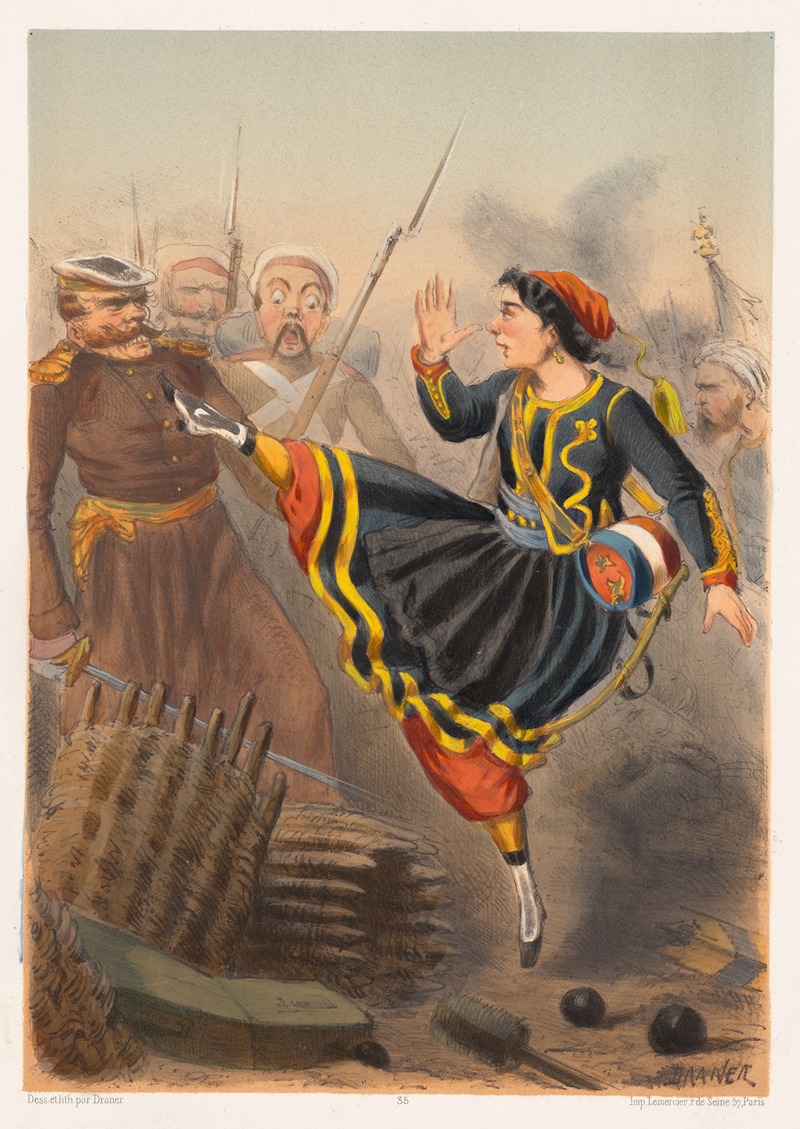 Draner - France, Vivandière des Zouaves; Types militaires