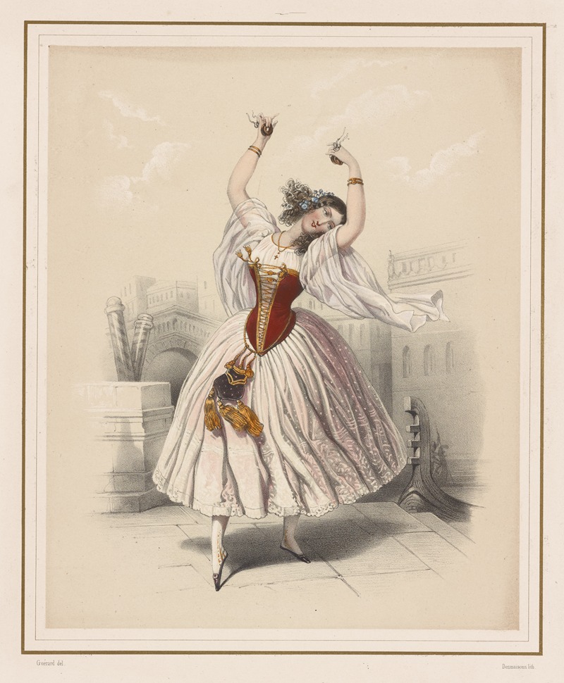 Eugène Charles François Guérard - L’Opéra. Mlle Fitzjames, Pas vénitien