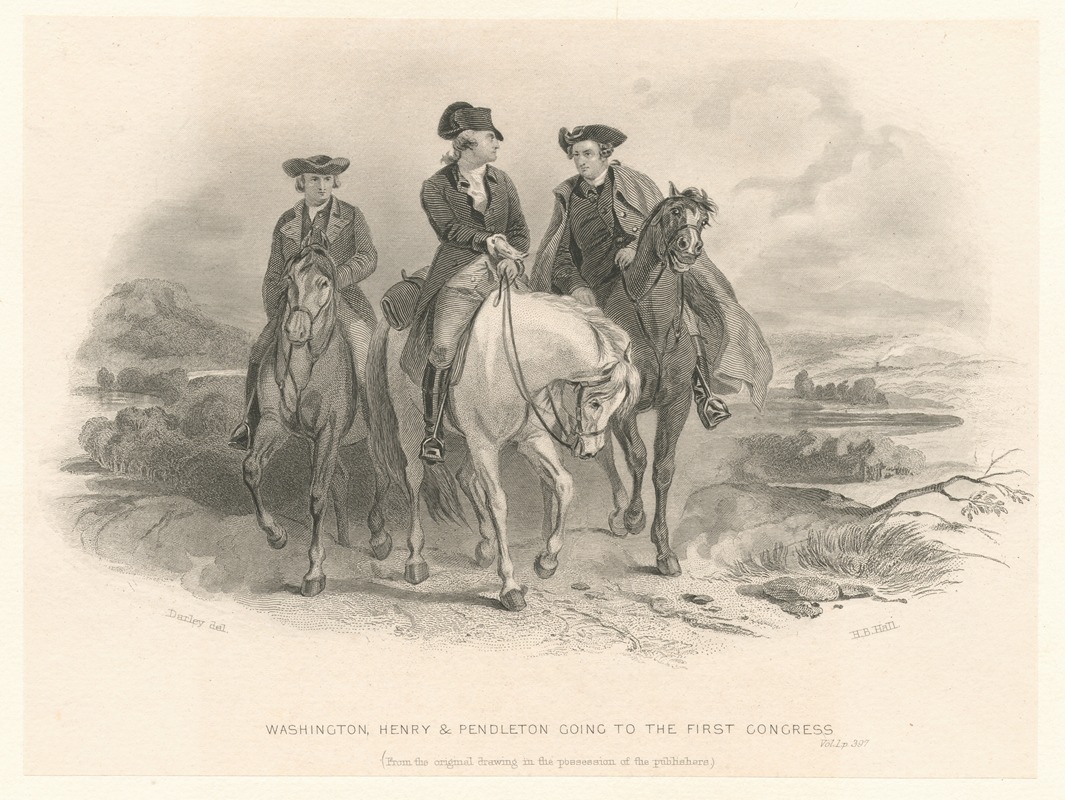 Felix Octavius Carr Darley - Washington, Henry and Pendleton going to the First Congress.