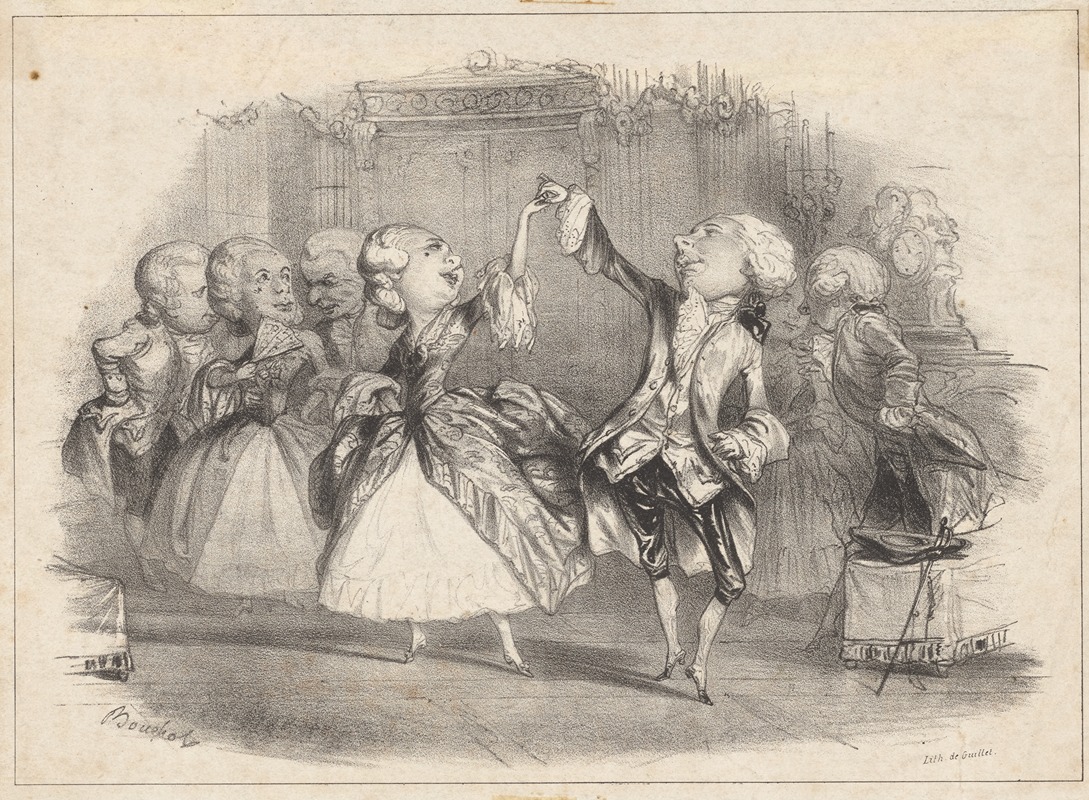 Frédéric Bouchot - Dancers in eighteenth-century garb