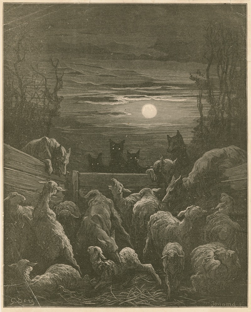 Gustave Doré - Les loups et les brebis