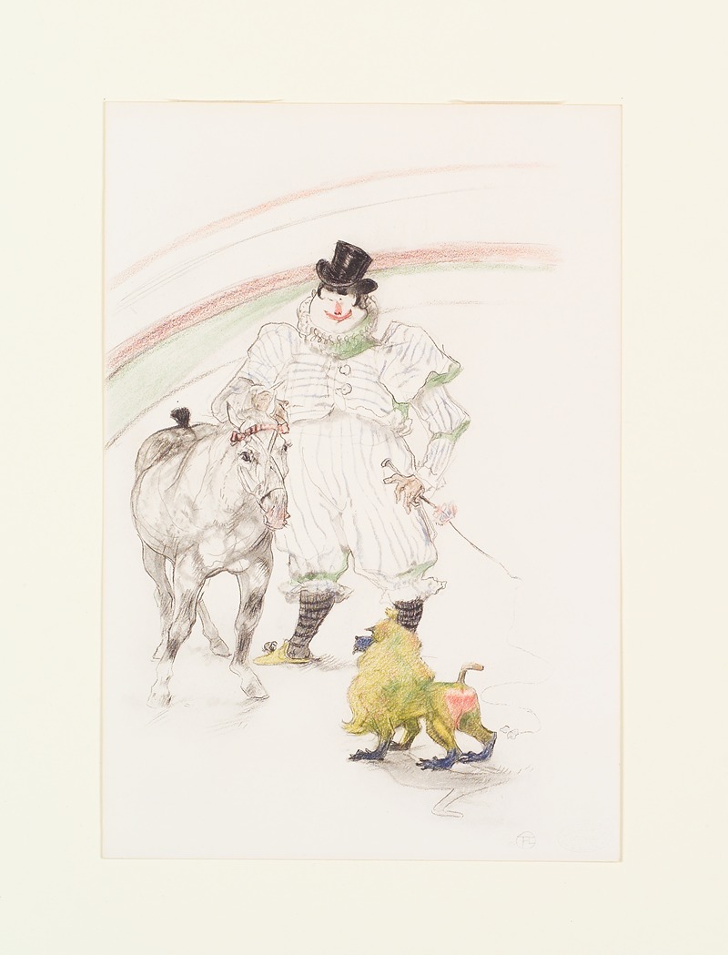 Henri de Toulouse-Lautrec - Cheval et singe dresses