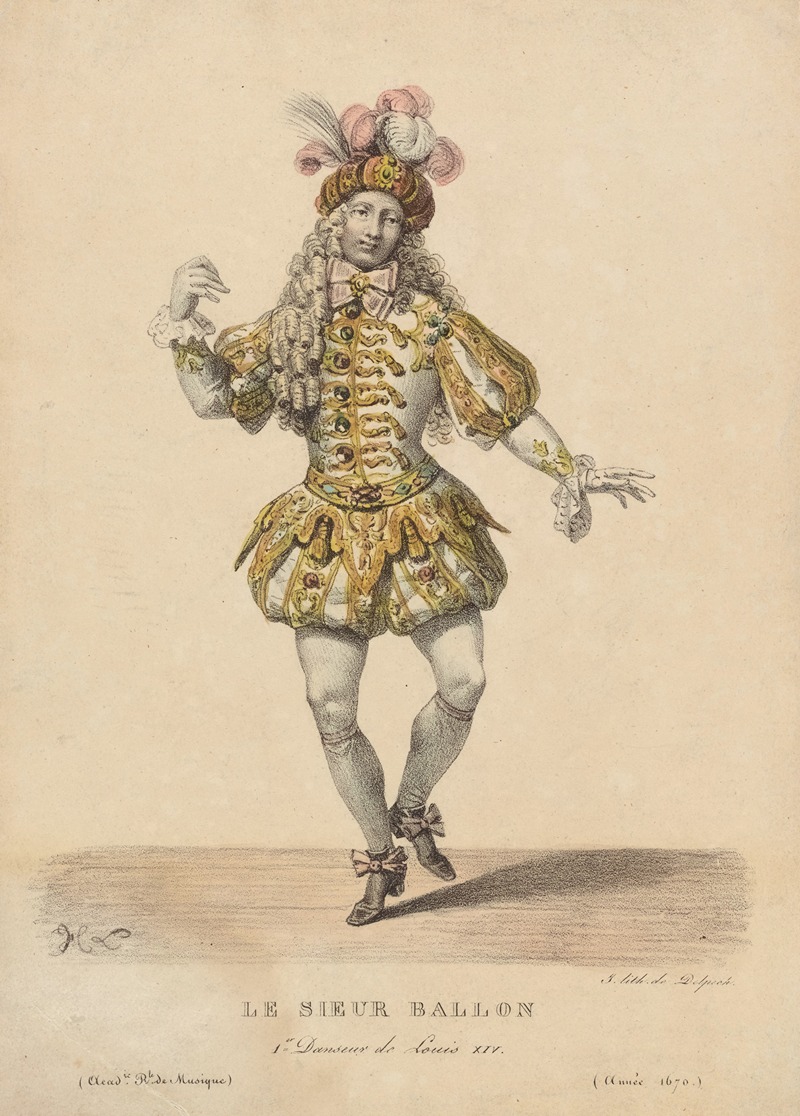 Hippolyte Lecomte - Le Sieur Ballon, 1er danseur de Louis XIV