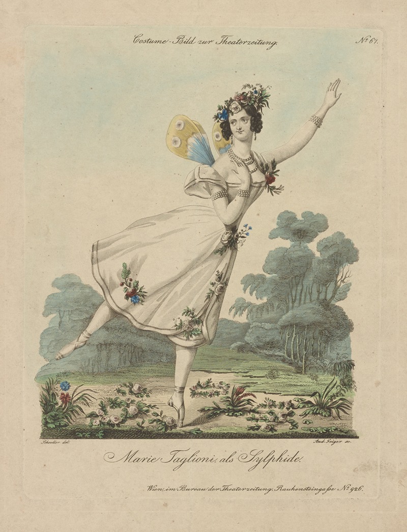 Johann Christian Schoeller - Marie Taglioni als Sylphide