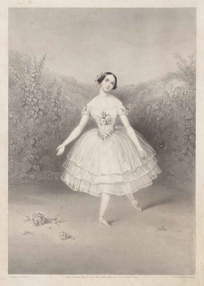 John Brandard - Carolina Rosati as La Rose, in the ballet of Thea, ou La Fée aux fleurs