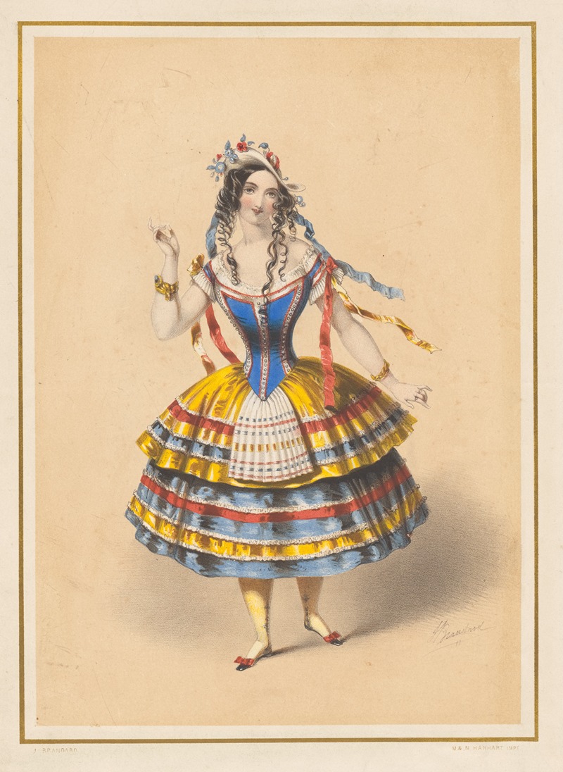 John Brandard - Female dancer in folk costume