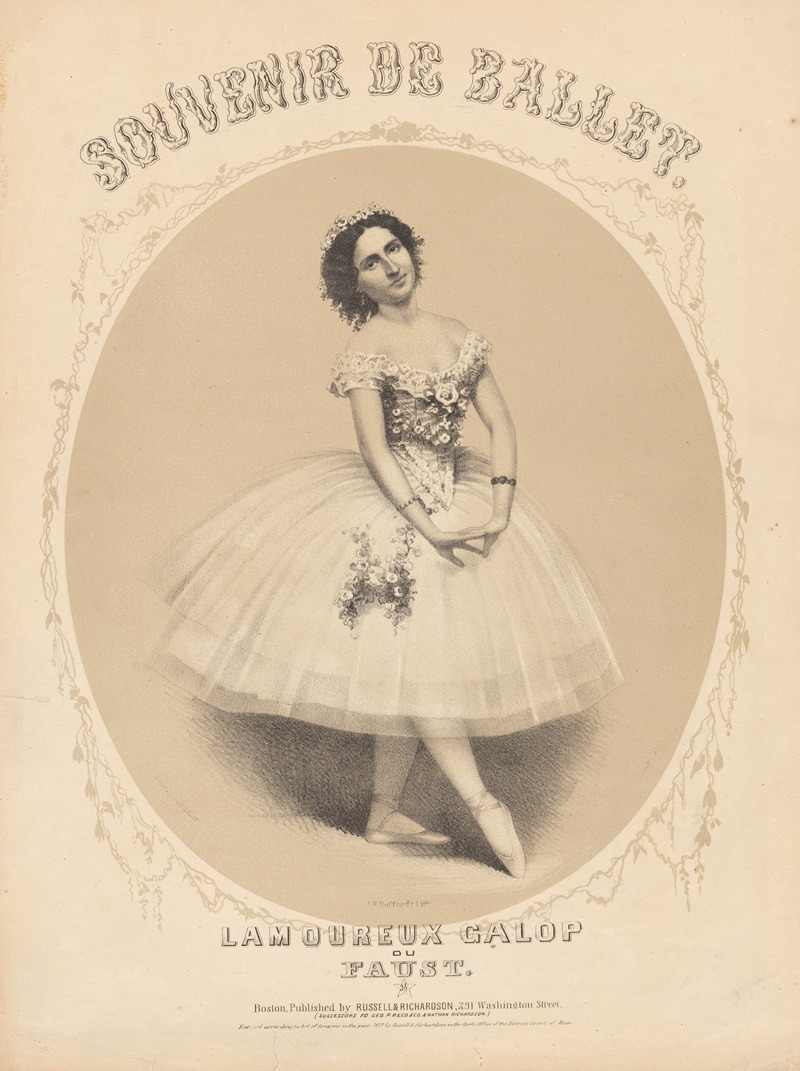 John H. Bufford's & Sons - Souvenir de ballet, Lamoureux galop du Faust