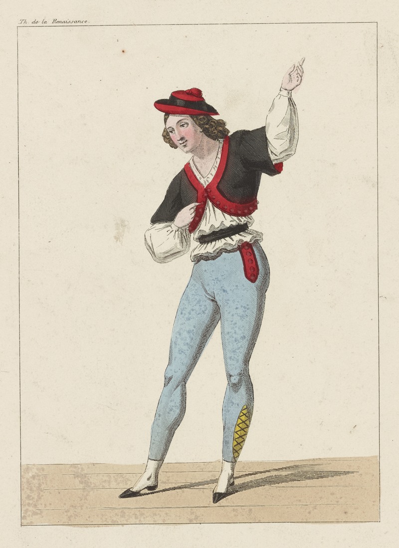 Martinet-Hautecoeur - Costume de Perrot, rôle de Zingaro, dans la pièce de ce nom, opéra, Th. de la Renaissance