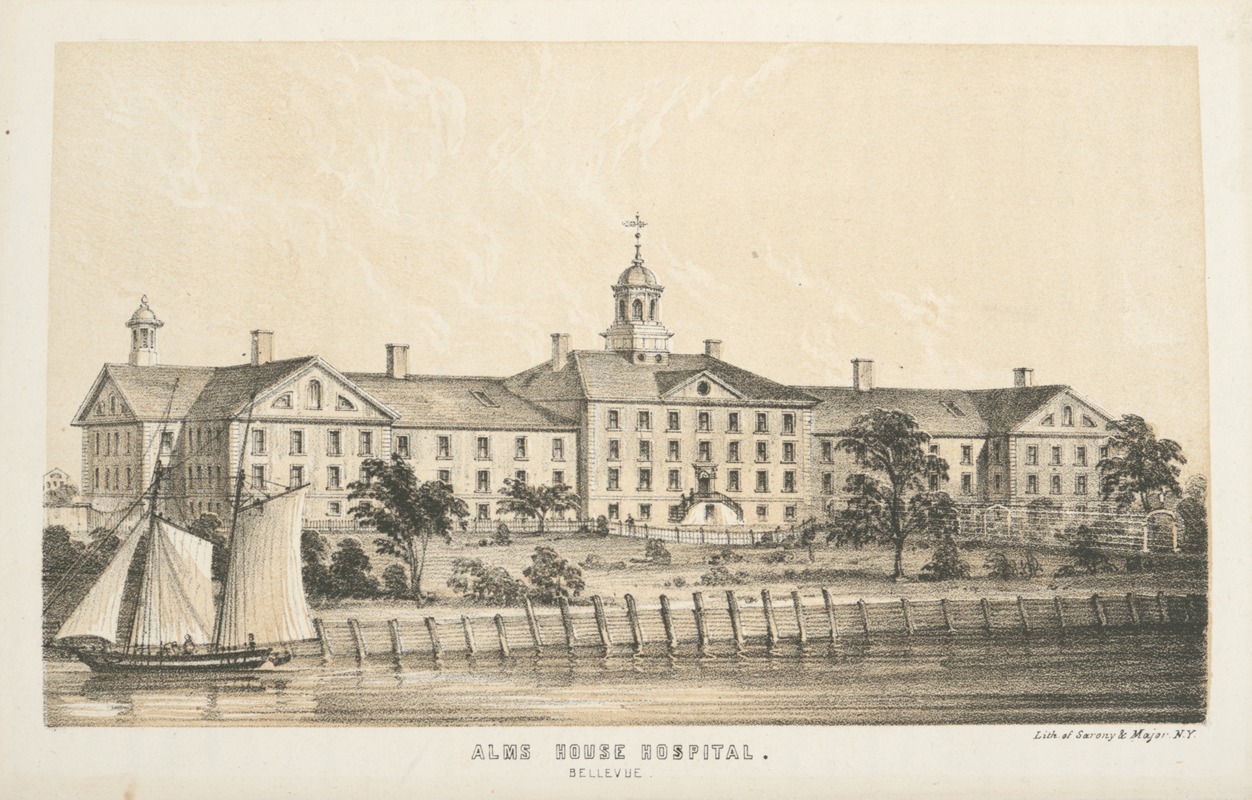 Sarony, Major & Knapp Lith. - Alms House Hospital, Bellevue.