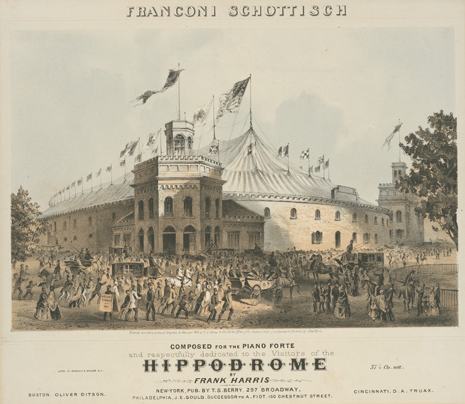 Sarony, Major & Knapp Lith. - Hippodrome. Franconi Schottisch composed for the piano forte and respectfully dedicated to the visitors of the Hippodrome